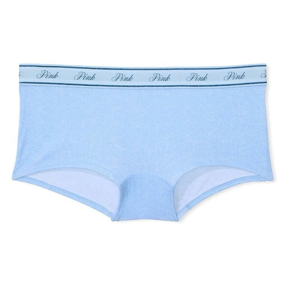 PINK Victoria's Secret Blue Women’s Boyshort Panty Underwear, SIZE XL